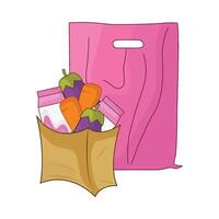 illustration of shopping plastic bag vector