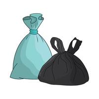 ilustración de el plastico bolso vector