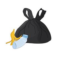 illustration of garbage bag vector