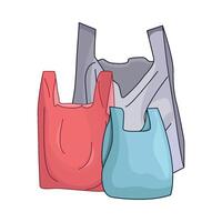 ilustración de el plastico bolso vector