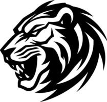 Tigre león tatuaje silueta ilustración vector