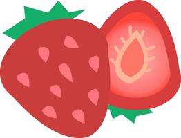 Juicy Strawberry design illustration vector