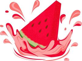 Juicy slices watermelon design illustration vector