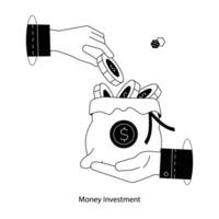 Trendy Money Investment vector