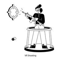 Trendy VR Shooting vector