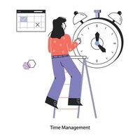 Trendy Time Management vector