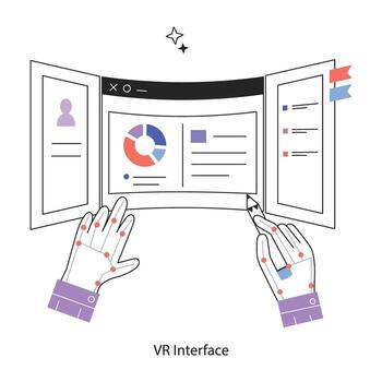 Trendy VR Interface vector
