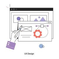 Trendy UX Design vector