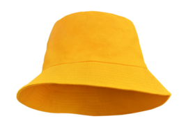 Yellow bucket hat isolated transparent png