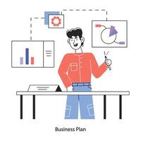 Trendy Business Plan vector