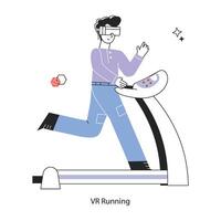 Trendy VR Running vector