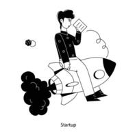 Trendy Startup Concepts vector