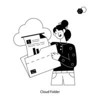 Trendy Cloud Folder vector