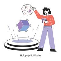 Trendy Holographic Display vector