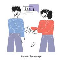 Trendy Business Partnership vector