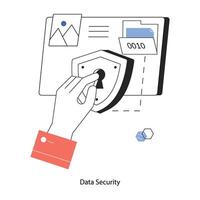 Trendy Data Security vector