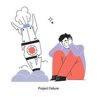Trendy Project Failure vector