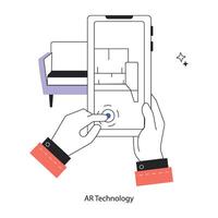 Trendy AR Technology vector