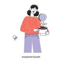 Trendy Investment Growth vector