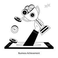 Trendy Business Achievement vector