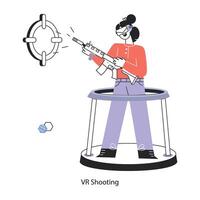 Trendy VR Shooting vector