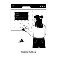 Trendy Website Building vector