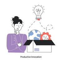 Trendy Productive Innovation vector