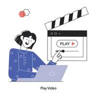 Trendy Play Streaming vector