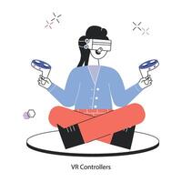 Trendy VR Controllers vector