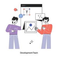 Trendy Development Team vector