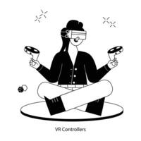 Trendy VR Controllers vector
