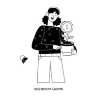 Trendy Investment Growth vector