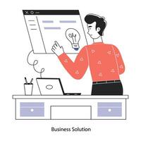 Trendy Business Solution vector