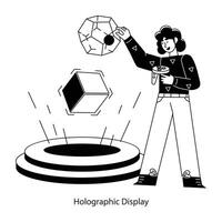 Trendy Holographic Display vector
