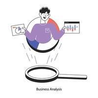 Trendy Business Analysis vector