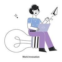 Trendy Work Innovation vector