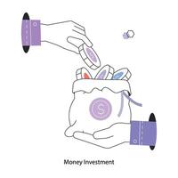 Trendy Money Investment vector