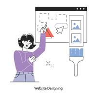 Trendy Website Designing vector