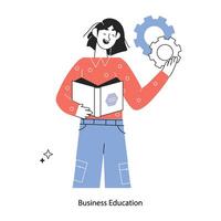 Trendy Business Education vector