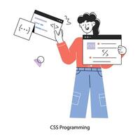 Trendy CSS Programming vector