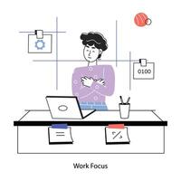 Trendy Work Focus vector