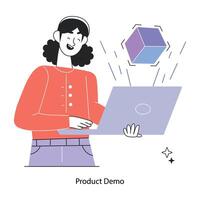 Trendy Product Demo vector