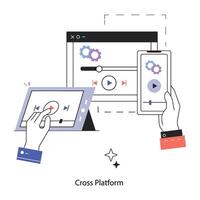 Trendy Cross Platform vector