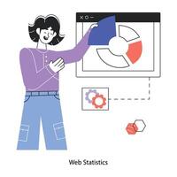 Trendy Web Statistics vector