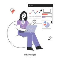 Trendy Data Analyst vector