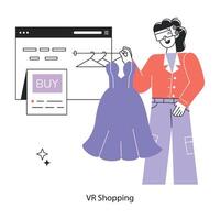 de moda vr compras vector