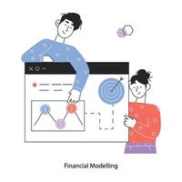 Trendy Financial Modelling vector