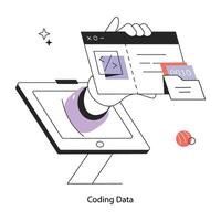 Trendy Coding Data vector