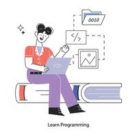 Trendy Learn Programming vector