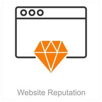 Website Reputation and ratings icon concept vector